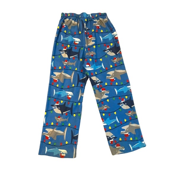 Up Late Shark Christmas Pajama Pants Boys Size‎ Medium (6-8) Flame Resistant - Picture 4 of 5